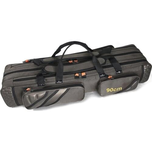 Hard shell fishing gear bag, multi-function fishing bag, thick wear-resistant fishing rod bag, large capacity fishing bag