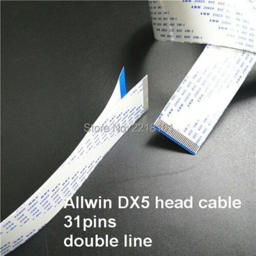 10 sets 31pins DX5 head cable double line for Epson DX5 printhead Allwin Human Xuli Aifa Dika Sunika Polar printer data cable
