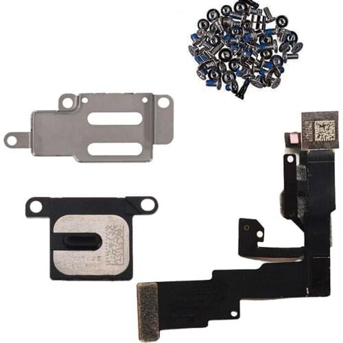 4pcs/set for iPhone 5 5s 6 6s 6Plus 6s Plus front Camera Flex cable + Earpiece and metal Bracket + full set screws