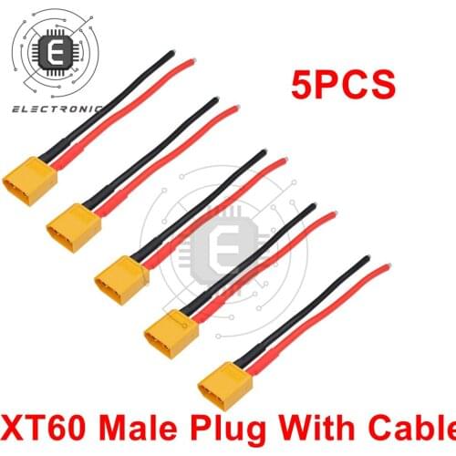 5PCS/10PCS/Lot XT60 Male Female Bullet Connectors Plugs With Cable and Heat Shrink Tube For RC Lipo Battery