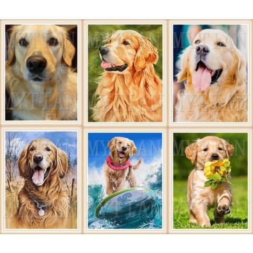 Full Square/Round dog Animal Diamond Embroidery Diamond Painting Cross Stitch Diamond Mosaic Diamond-Painting New Home Decor