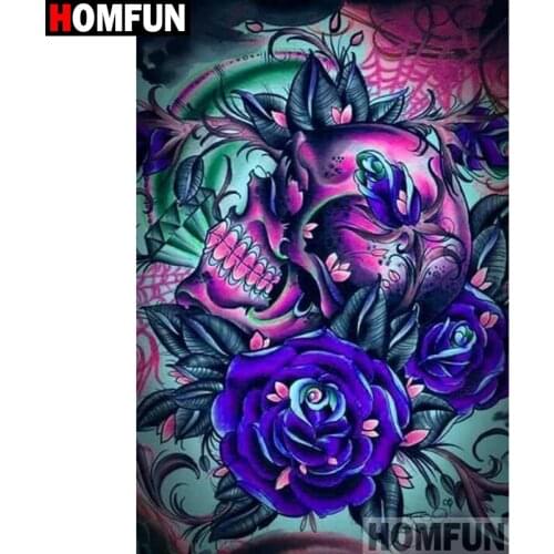 HOMFUN Full Square/Round Drill 5D DIY Diamond Painting "flower" Embroidery Cross Stitch 5D Home Decor Gift A00025