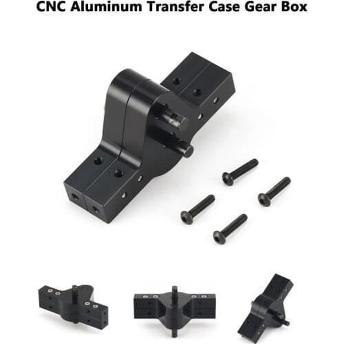 CNC Aluminum Transfer Case Gear Box for D90 SCX10 RC4WD RC Car Crawlers Trucks Bridge device RC Car Part Components Spare