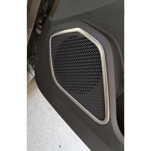 Car styling Stainless steel door speaker stereo sound cover decorative for 2018-2021 Dacia Renault Duster