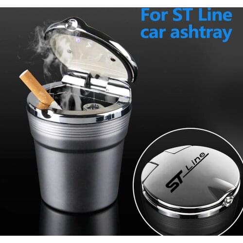 Car ashtray ST Line Ashtray for home for Ford F-150 Focus X Vignale ST Line Mondeo Escape EcoBoost 245 330 Explorer Car ashtray