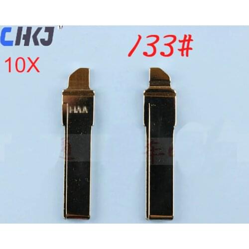 CHKJ 10pcs/lot HU66 Uncut Blank Auto Blade for Volkswagen Golf 7 MK7 For Skoda Octavia A7 Remote For Audi A6 Car Key 133