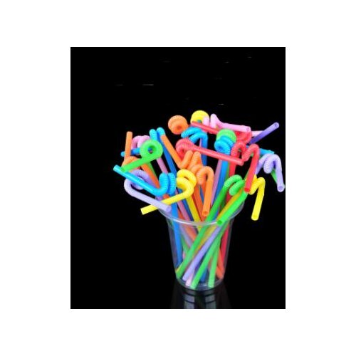 Free Shipping Disposable Plastics Straw Colorful Drinking Straws Art Modeling Crazy Straws lin5136