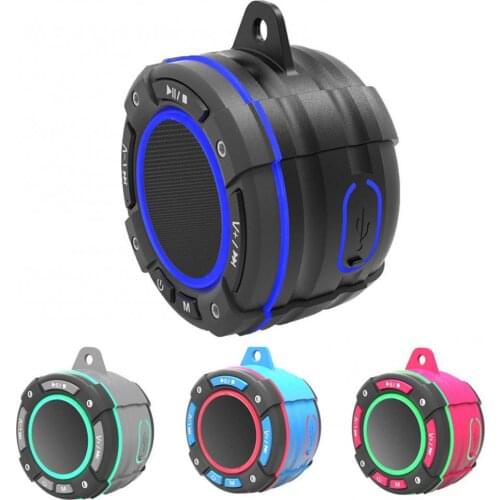 Bluelans Portable IPX7 Waterproof LED Bluetooth Subwoofer Wireless Speaker with Suction Cup