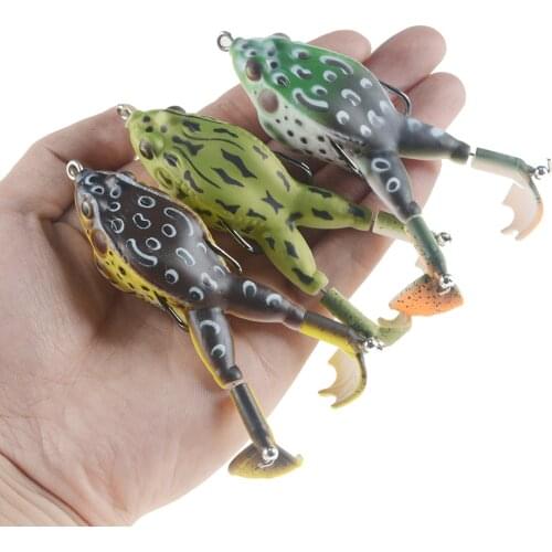 Double Propeller Frog Soft Baits Shad Soft Lure Jigging Fishing Lure Bait Prop Topwater Catfish Silicone Artificial Wobblers