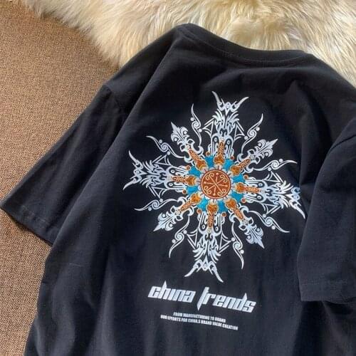 Punk Dark Party Boys T-shirt Graphic White Black Men Short-sleeved Summer Fashion Special Printed High Street Harajuku Shirt