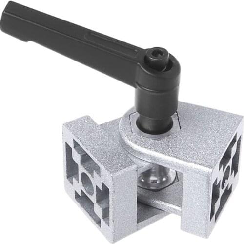 Zinc Alloy Flexible Hinge With Handle Die Cast Pivot Joint Connector For Aluminum Extrusion Profile RXJB