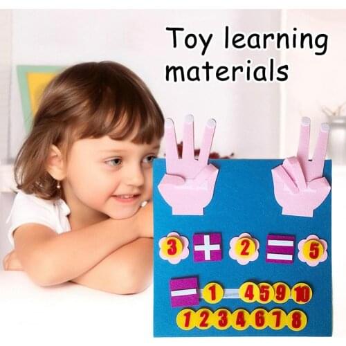 1 Set Montessori Handmade Felt Finger Math Puzzle Toy Early Teaching Non-woven Pairing Educational Aids Number Toys Childre T5V8