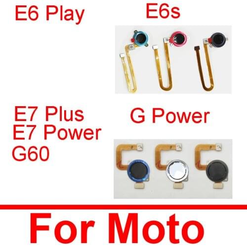 Home Button FingerPrint Touch ID Sensor Flex Cable For Motorola Moto G Power E6s E6 Play E7 Plus E7 Power G60 Replacement Parts