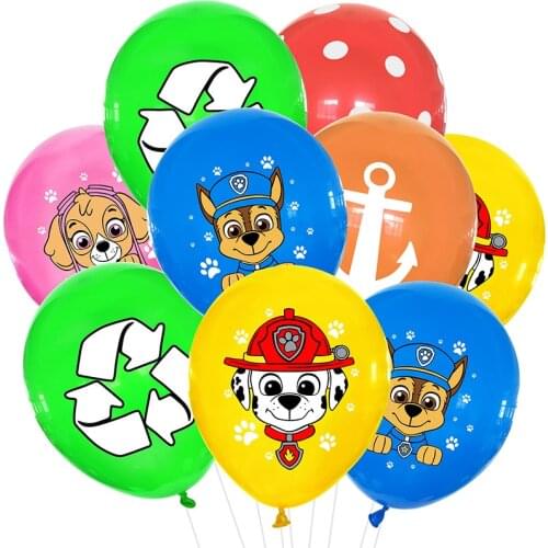 Set Cartoon paw Patrol birthday balloon Latex balloon Boy girl Children party Decorative balloons combination