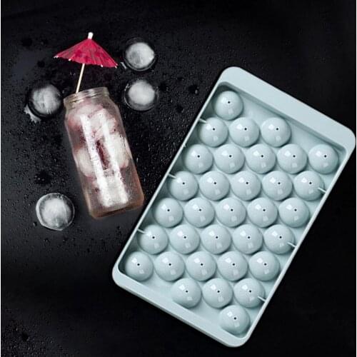 Round Ice Ball Mold with Lid Reusable Sphere Ice Tray Mold Whiskey Cocktail Cold Drink Ice Maker Kitchen Tools Without BPA