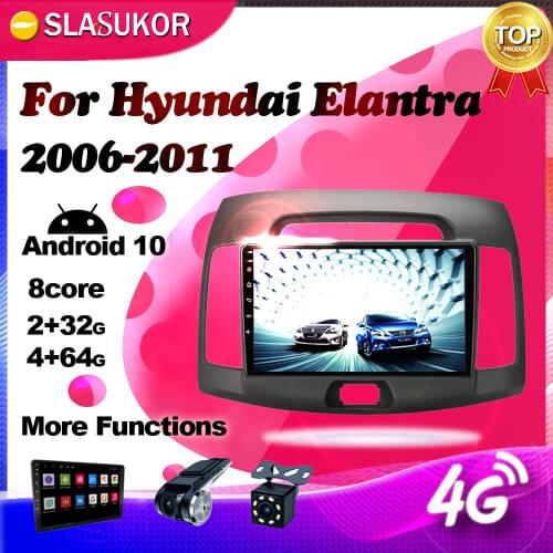 Android 10.0 4G Multimedia Car Video Player For Hyundai Elantra HD 2006-2011 Radio GPS stereo No 2 din DVD DSP