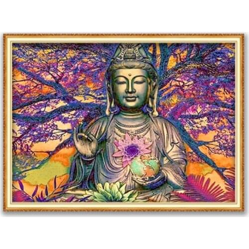 Region Zen DIY 11CT Embroidery Cross Stitch Kits Needlework Craft Set Cotton Thread Printed Canvas Home Decoration Hot Wholesale