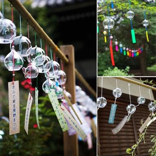 10pcs Japanese wind chimes, Furin For Festival outdoor hanging decorations Home Garden Hanging Decor DIY Gift