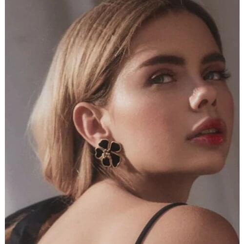 Earrings For Women Fashion Jewelry Vintage Stud Earrings Personality Exaggeration Punk Flower Earrings Boucle Oreille Femme #24