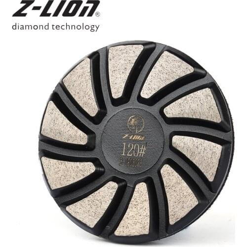 Z-LEAP 3 Inch 1PC Diamond Polishing Pad 75mm Concrete Granite Marble Floor Grinding Disc Metal Bond Turbo Segments Abrasive Tool