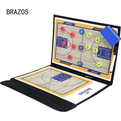 Foldable Basketball Board Magnetic Basketball Coach Board Portable Coaching Training Basketbol Tactical Clipboard Basketbol Game