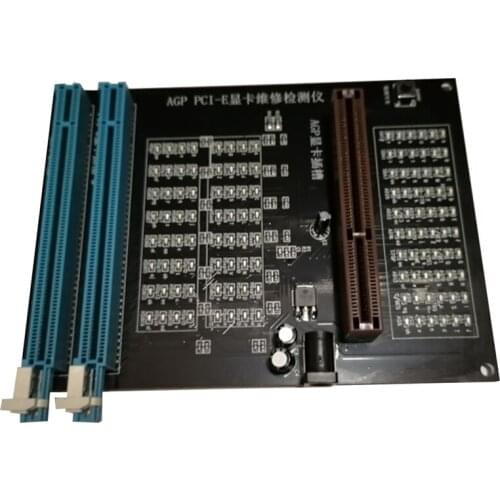PC AGP PCI-E X16 Dual-Purpose Socket Tester Display ie Video Card Checker Tester ie Card Diagnostic Tool