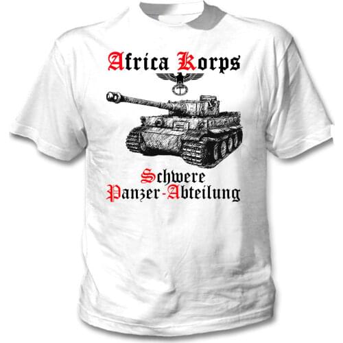 WWII Bundeswehr Africa Corps Heavy Panzer Department Tiger Tank T-Shirt Summer Cotton Short Sleeve O-Neck Mens T Shirt New S-3XL
