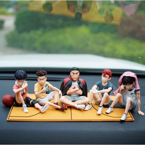 9cm PVC Japanese Anime Five Basketball Master Dolls Car Ornaments Characters Car Interior Decoration Model Desktop Player Doll