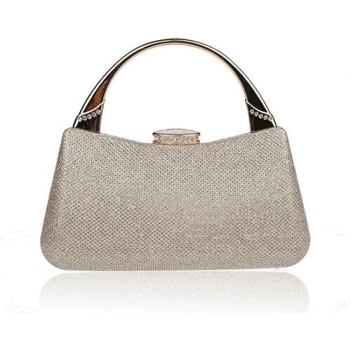 Gold Wedding Bridal Beaded Women Evening Bag Chain Shoulder Handbags Elegant Rhinestones Clutch Evening Bag Egg Shape Day WY162