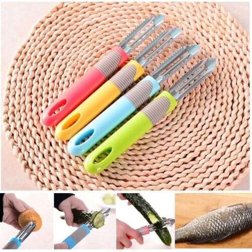 1pc Vegetable Peelers Stainless Steel Swiveling Twin Blades Potato-eye Remover Fruit Zesters Kitchen Tool