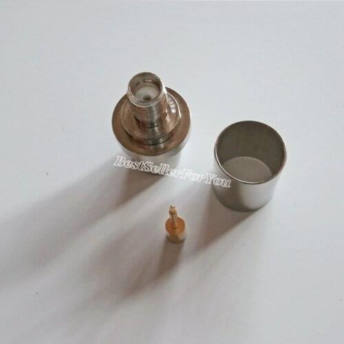 1Pcs Connector RP SMA Female Plug Pin Crimp RG8 RG213 LMR400 RG214 Cable Nickel BrassBrass