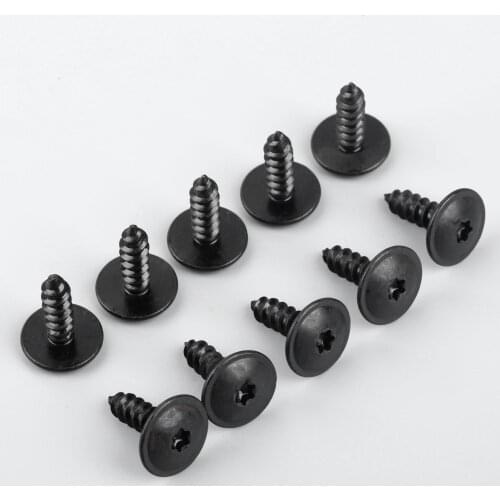 10Pcs Engine Cover Undertray Splashguard Wheel Arch Grille Bumper Skirt Torx Screws N90974701 Fastener Clips For V W Golf 5x15mm