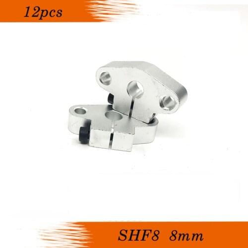 12 pcs/lot 3d Printer SHF8 8mm Horizontal Linear Shaft Support Linear Rail Support CNC Parts Route 3D Printer