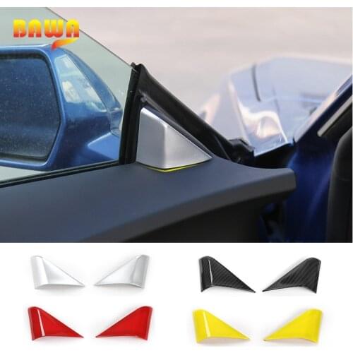 BAWA ABS Car A pillar Window Triangle Decoration Cover Interior Sticker Accessories For Chevrolet Camaro 2017 Up Car Styling