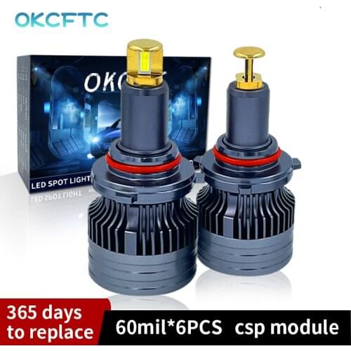 OKCFTC H7 LED9005/HB3 9012HR2 H1 H4 H8 H9 H11 60W 12V 6000K White Automotive Headlights Automotive Accessories 9006/HB4 Turbine