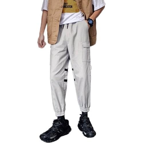 Streetwear Mens British style Cargo Harem pants Hip Hop Casual Male track pants joggers trousers Fashion harajuku Men Long pant