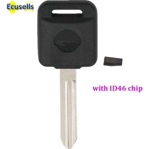 Ignition Transponder Car Key Case Shell Fob Case with ID46 Chip for NISSAN 350Z Almera Juke Micra Primera