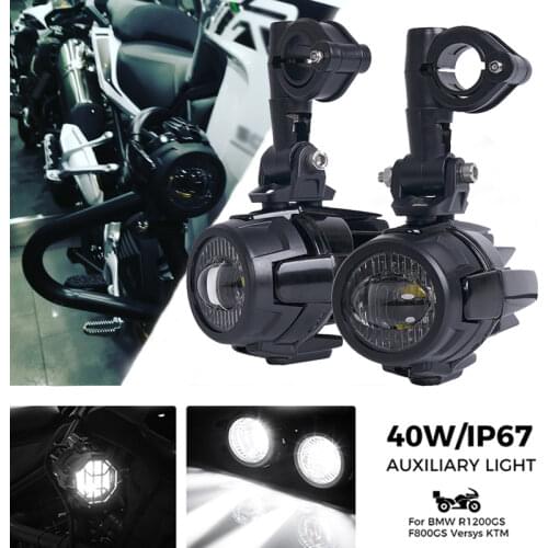 For BMW R1200 gs Auxiliary Lights Motorcycle 40W 6000K Spot Driving Fog Lamps For BMW R1200GS F800GS F700GS F650 K1600