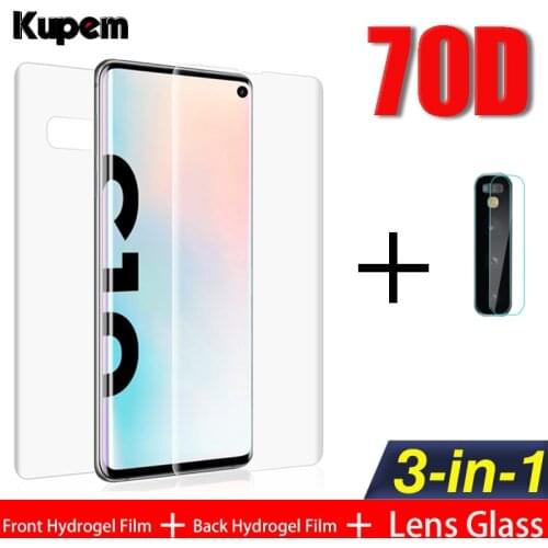 Front Back Hydrogel Film On Samsung Galaxy S10 S9 S8 Plus Screen Protector S20 Plus Ultra S 10 9 8Note 8 9 10 Camera Lens GLass