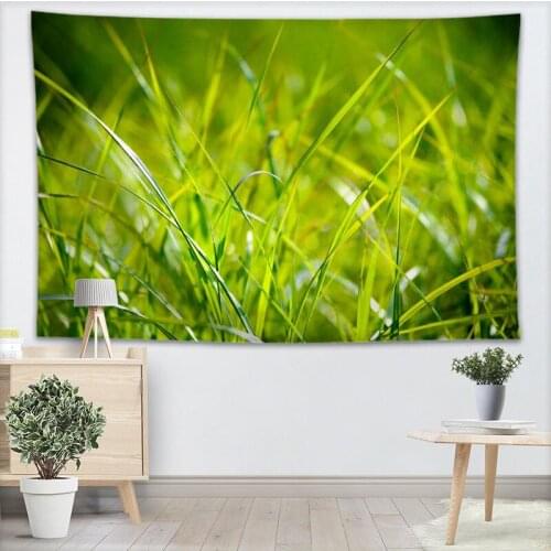Grass Pattern Wall Tapestry Custom Your Pattern Yoga Office Sofa Tapestry Bedspread For Kids Room College Dorm Decoration
