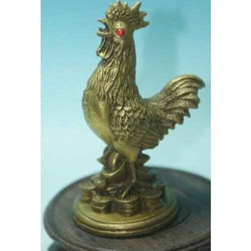 Exquisite old China Copper Rooster statue design classic art collection and home decorations bronze factory outlets