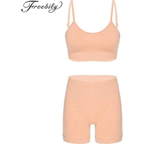 Sexy Women 2 Pieces Gym Fitness Sports Outfit Clothes Seamless High Waist Shorts Yoga Bra Top Set Active Workout Suit Sportswear