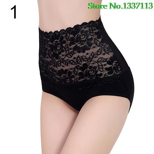 Beauty Womens Lace Floral Body Shaper Hip Abdomen Tummy Control Panties High Waist Underwear