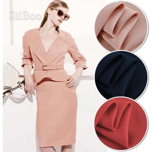 Red pink navy solid 100% silk georgette fabric for dress pure silk matt fabric 26mm pure silk tissue cloth tela tejido SP4139