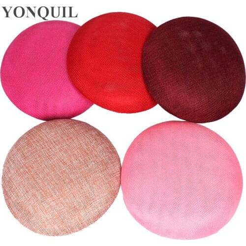 Imitation Sinamay Round 15 CM Fascinator Bases For Women Bride Wedding Fascinator Hat DIY Hair Accessories Handmade Headwear