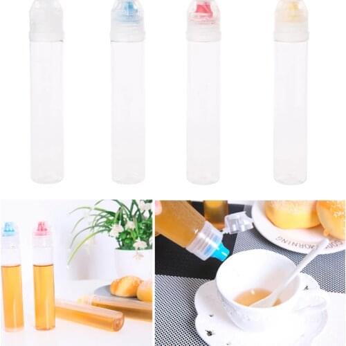Kitchen 120g Empty Plastic Squeeze Bottle Condiment Dispenser Reusable Container For Portable Travel Salad Sauce Ketchup Honey