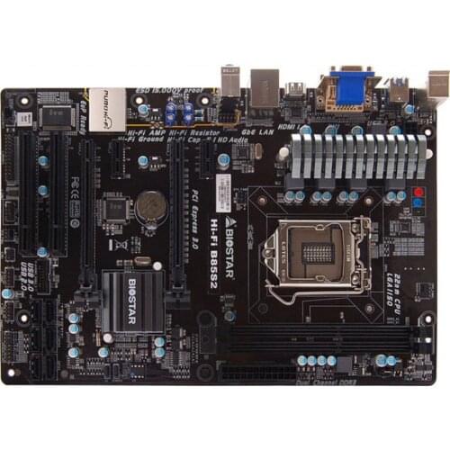Used BIOSTAR Motherboard Hi-Fi B85S2 supports Intel LGA1150 4th Generation Core i7 / Core i5 processors