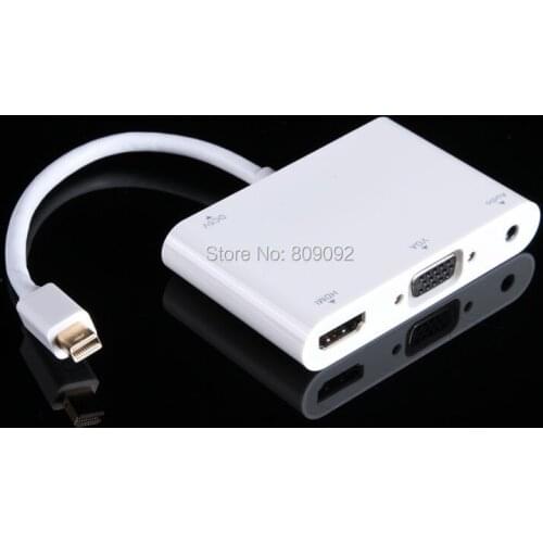 Mini DisplayPort DP Port Male to VGA/HDMI Female with Audio Adapter Converter Cable