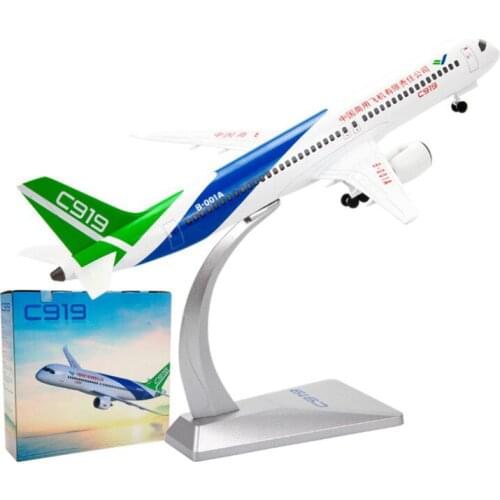 C919 Airliner Simulation Model 32cm and 38.5cm Length 1:100 and 1:120 Scale for Plane Ornaments Collection or Airshow