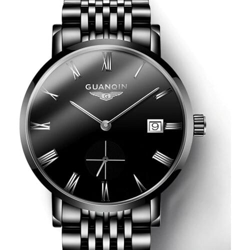 GUANQIN 2019 Relogio Masculino business mens watches Automatic date clock man mens watches top brand luxury waterproof date